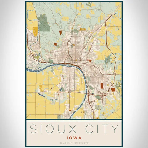 Sioux City Map Decor