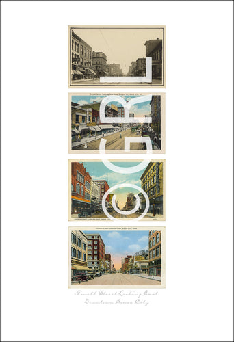 Downtown Sioux City Postcard Art Wall Decor