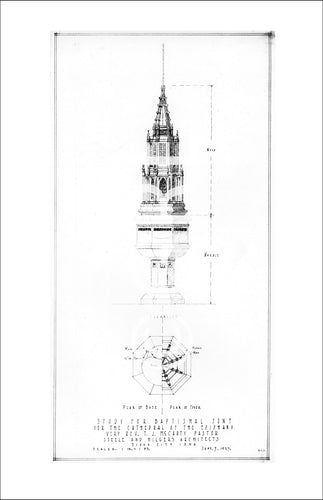 Drawing of the Proposed Baptismal Font for the Cathedral by William Steeele Wall Art