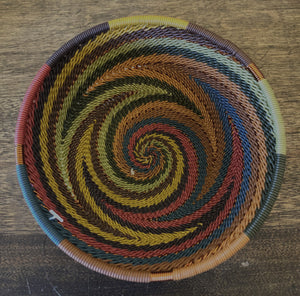 Fair Trade Small Round Telephone Wire Basket
