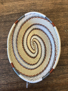 Fair Trade Small Oval Telephone Wire Basket