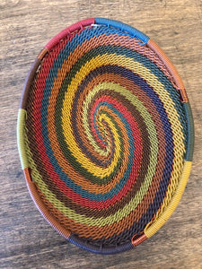 Fair Trade Small Oval Telephone Wire Basket