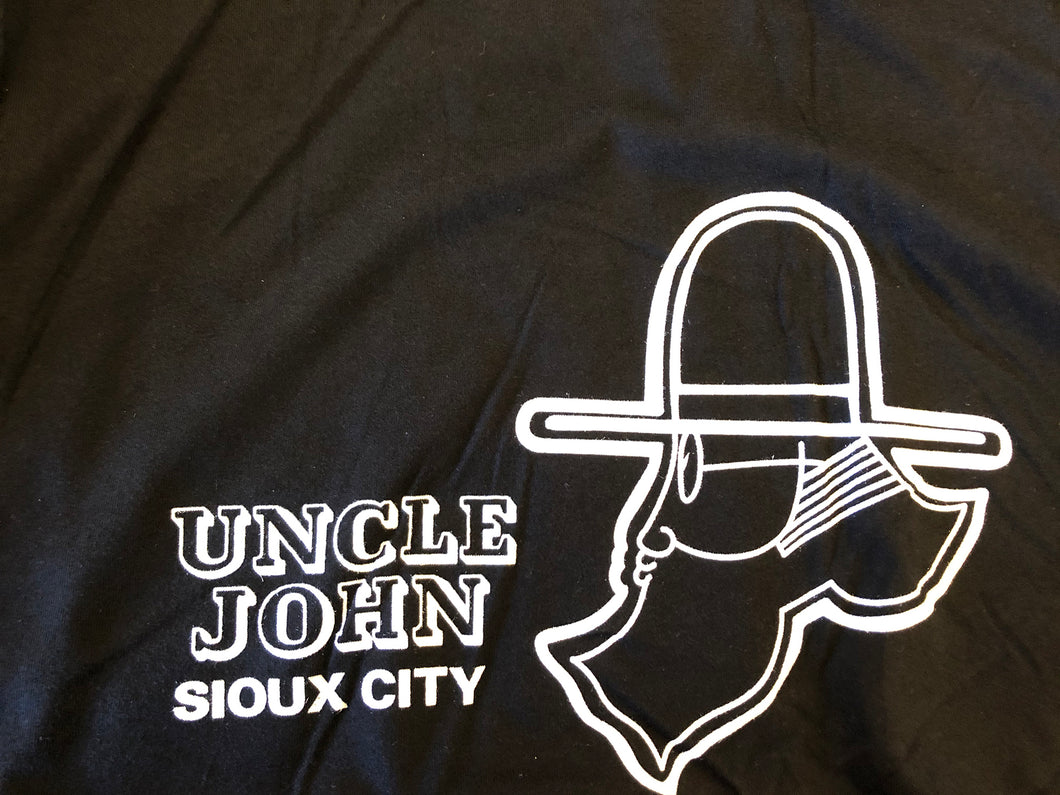Retro Black Uncle John's T-shirt