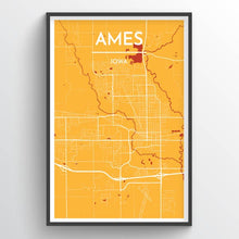 Load image into Gallery viewer, City Map Wall Decor - Sioux City, Ames, Omaha, Iowa City or Lincoln