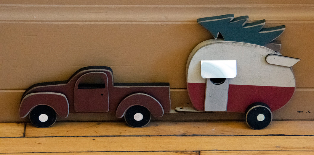 Rustic Truck and Camper for the Holidays