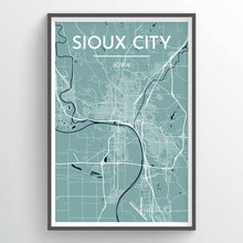 Load image into Gallery viewer, City Map Wall Decor - Sioux City, Ames, Omaha, Iowa City or Lincoln
