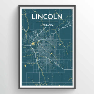 City Map Wall Decor - Sioux City, Ames, Omaha, Iowa City or Lincoln