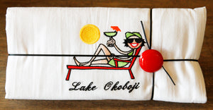 Lake Okoboji Flour Sack Dish Towel
