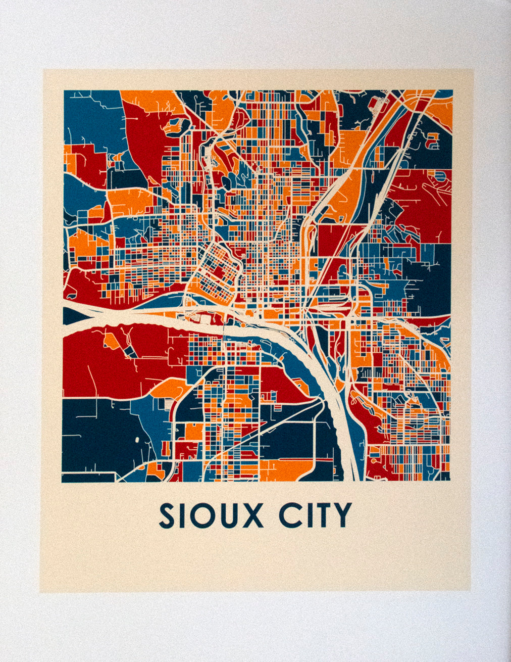 Decorative Sioux City Maps for Home Decor