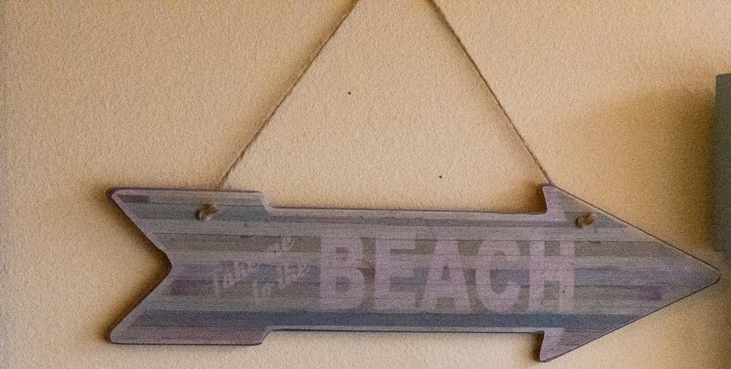 Take Me to the Beach Wooden Sign Home Decor CLOSEOUT